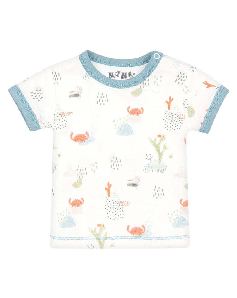 Nini chlapčenské tričko z organickej bavlny ABN-2397, 56, smotanové